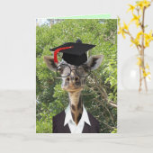 Graduate Giraffe Red Tassel Karte (Gelbe Blume)