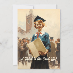 Graduate Girl gratulieren Ankündigung