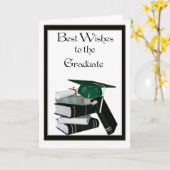 Graduate Glückwunsch Green Cap Karte (Gelbe Blume)