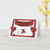 Graduate Glückwunsch Red Karte (Gelbe Blume)