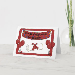 Graduate Glückwunsch Red Karte