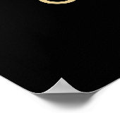 Graduate Glückwunschs Eleganter Black & Gold Absch Poster (Ecke)