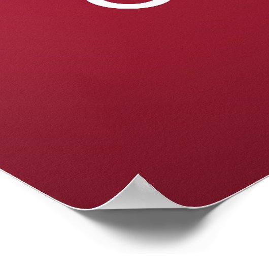 Graduate Glückwunschs Eleganter Rot-Weiß-Abschluss Poster (Ecke)