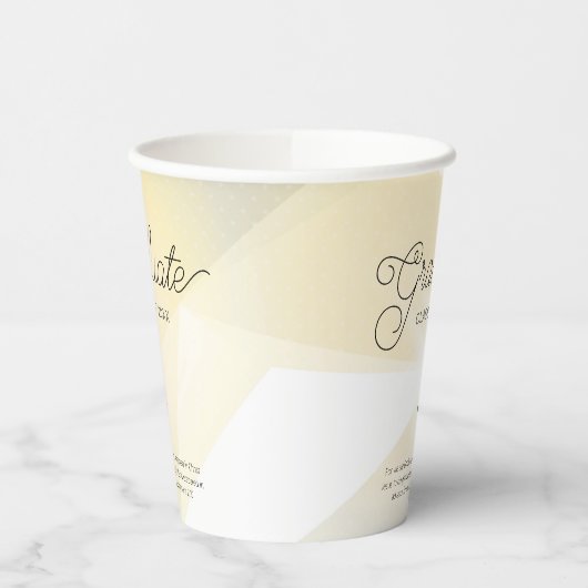 Graduate Gold Abstrakt mit Bible Verse Pappbecher (Links)