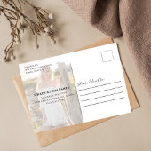 Graduate Gold Calligraphy Script FotoCollage Postkarte