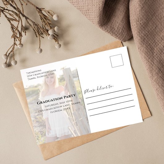 Graduate Gold Calligraphy Script FotoCollage Postkarte