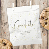 Graduate Gold Confetti Modern Calligraphy Script Geschenktütchen
