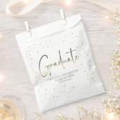 Graduate Gold Confetti Modern Calligraphy Script Geschenktütchen (Ausgeschnitten)