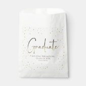 Graduate Gold Confetti Modern Calligraphy Script Geschenktütchen (Vorderseite)