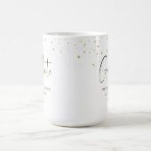 Graduate Gold Confetti Modern Calligraphy Script Kaffeetasse (Mittel)