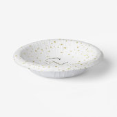 Graduate Gold Confetti Modern Calligraphy Script Pappteller (Gewinkelt)