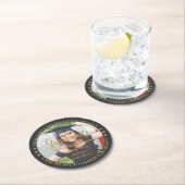 Graduate Gold Foto Round Paper Untersetzer (Vor Ort)