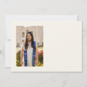 Graduate Gold Navy Imitate Foil Flat Danke Karte (Rückseite)