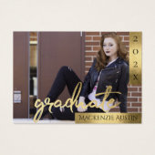 Graduate Gold Script | Ankündigung von elegantem F (Vorderseite)