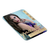 Graduate Gold Script | Elegant Grad Foto Keepake Magnet (Rechte Seite)