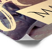 Graduate Gold Script | Elegant Grad Foto Keepake Poster (Ecke)