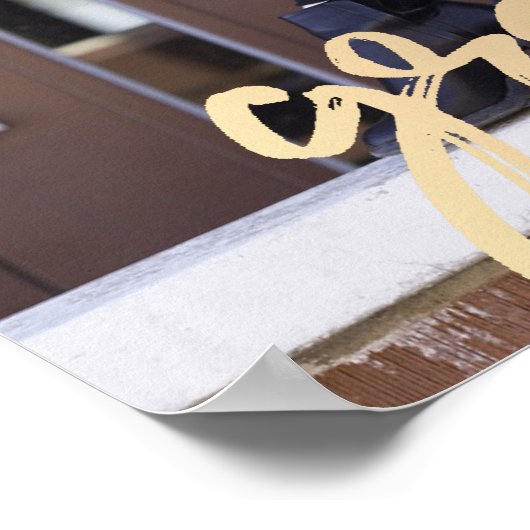Graduate Gold Script | Elegant Grad Foto Keepake Poster (Ecke)