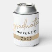 Graduate Gold Script | Eleganter handgeschriebener Dosenkühler (Kanne Rückseite)