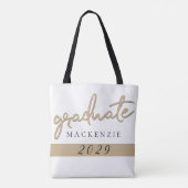 Graduate Gold Script | Eleganter handgeschriebener Tasche (Rückseite)