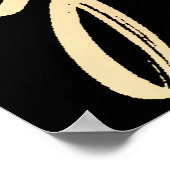 Graduate Gold Script | Elegantes 3 Foto Keepake Poster (Ecke)