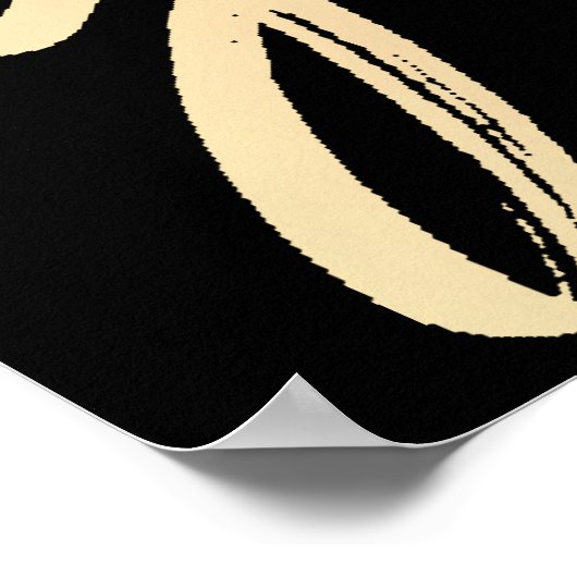 Graduate Gold Script | Elegantes 3 Foto Keepake Poster (Ecke)