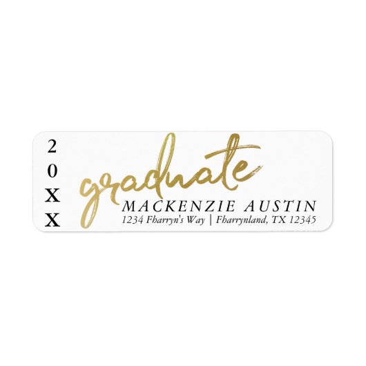 Graduate Gold Script | Klassischer Brush mit dem J (Vorne)