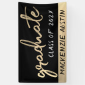 Graduate Gold Script | Klassischer Brush mit dem J Banner (Vertikal)