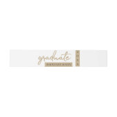 Graduate Gold Script | Klassischer Brush mit dem J Einladungsbanderole (Flach)
