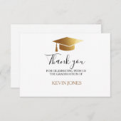 Graduate Gold Tassel Cap elegante danke (Vorne/Hinten)