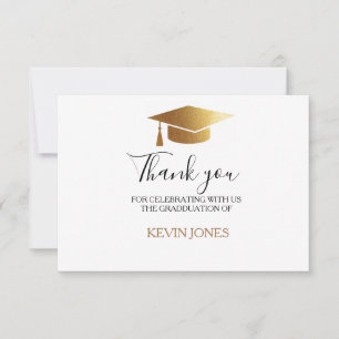 Graduate Gold Tassel Cap elegante danke