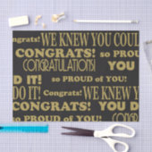 Graduate Gold und Black gratulieren Seidenpapier (Handwerk)