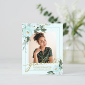 Graduate Grad Ankündigung Foto Budgetkarte (Stehend Vorderseite)