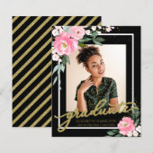 Graduate Grad Ankündigung Foto Budgetkarte (Vorne/Hinten)