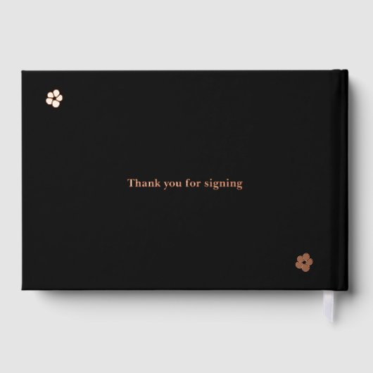 Graduate Grad Foto Abschluss Gold Gästebuch (Rückseite)