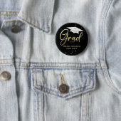 Graduate Grad Gold Abschluss Script Party Button (Beispiel)