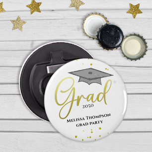 Graduate Grad Gold Abschluss Script Party Flaschenöffner