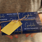 Graduate Grad Gold Kalligrafie Script modern Geschenkpapier Set