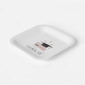 Graduate Graduate Cap Books Coffee Paper Teller (Gewinkelt)