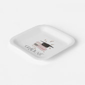 Graduate Graduate Cap Books Coffee Pappteller (Gewinkelt)