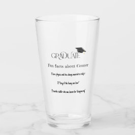 Graduate Graduate Cap Fun Fakten Glas