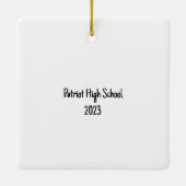 Graduate Graduate Cap Fun Fakten Keramikornament (Rückseite)