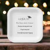 Graduate Graduate Cap Fun Fakten Pappteller