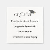 Graduate Graduate Cap Fun Fakten Serviette (Vorderseite)