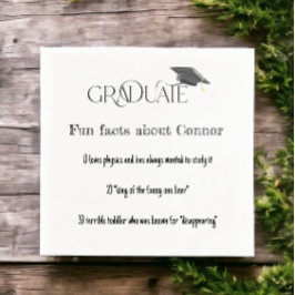 Graduate Graduate Cap Fun Fakten Serviette