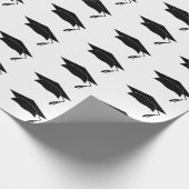 Graduate Graduate Cap Muster Geschenkpapier (Ecke)