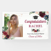 Graduate Graduate Party der Burgunder Marine Banner (Horizontal)