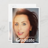 Graduate Graduate Party Foto Postkarte (Vorne/Hinten)