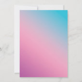 Graduate Graduate Party Pink Blue Personalize Einladung (Rückseite)