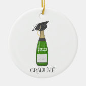 Graduate Graduation Cap Champagne Custom Christmas Keramik Ornament (Vorne)