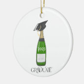 Graduate Graduation Cap Champagne Custom Christmas Keramik Ornament (Links)
